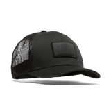 Black NOBULL Curved Brim Trucker Front Silhouette Angle