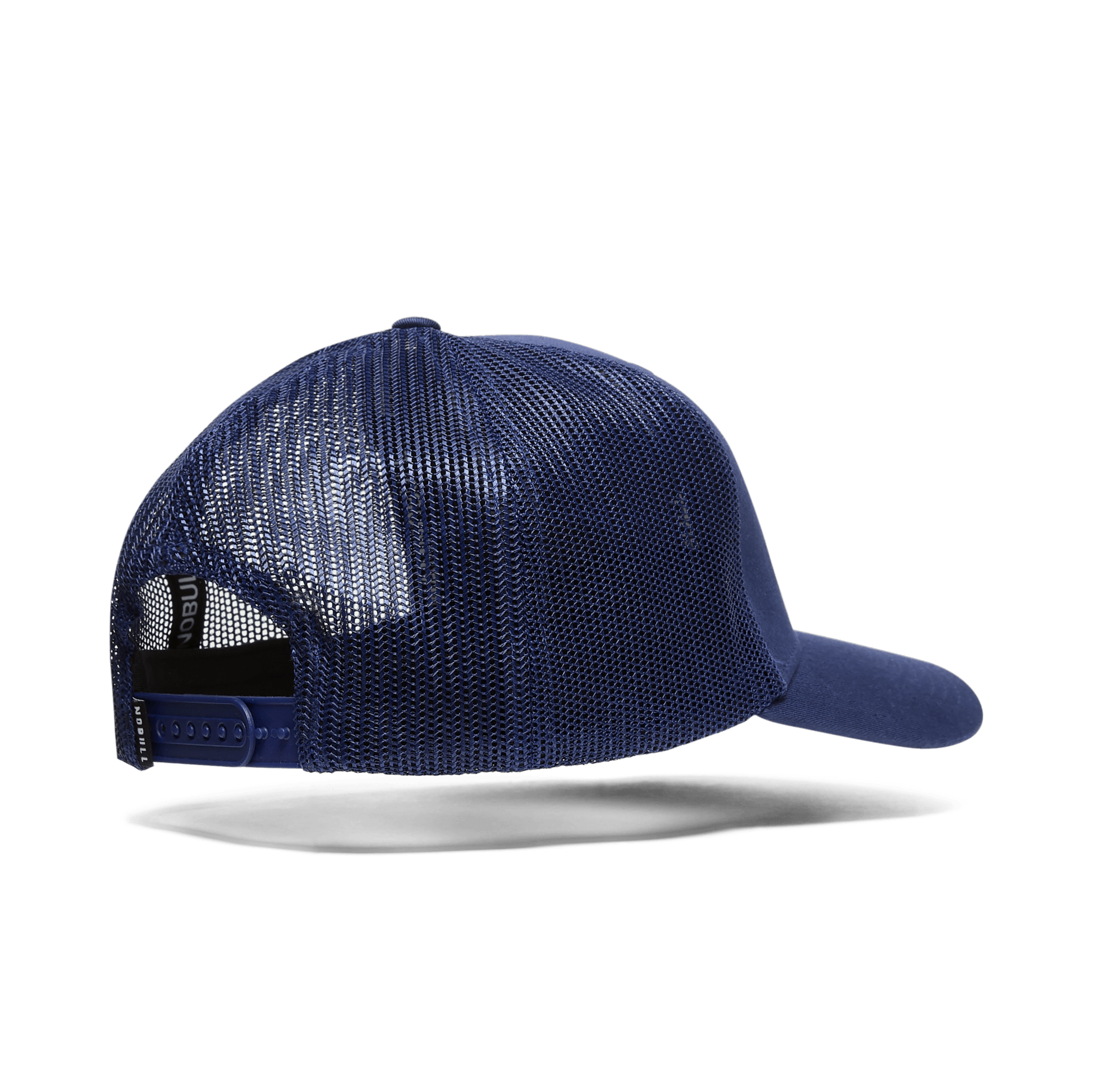 Navy NOBULL Curved Brim Trucker Back Silhouette Angle