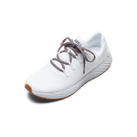 White Allday Ripstop Shoe with Elderberry Shoelaces.