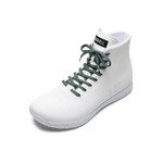White Outwork High-Top with Silver Pine Shoelaces.