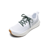 White Drive Mesh Shoe with Silver Pine Shoelaces.
