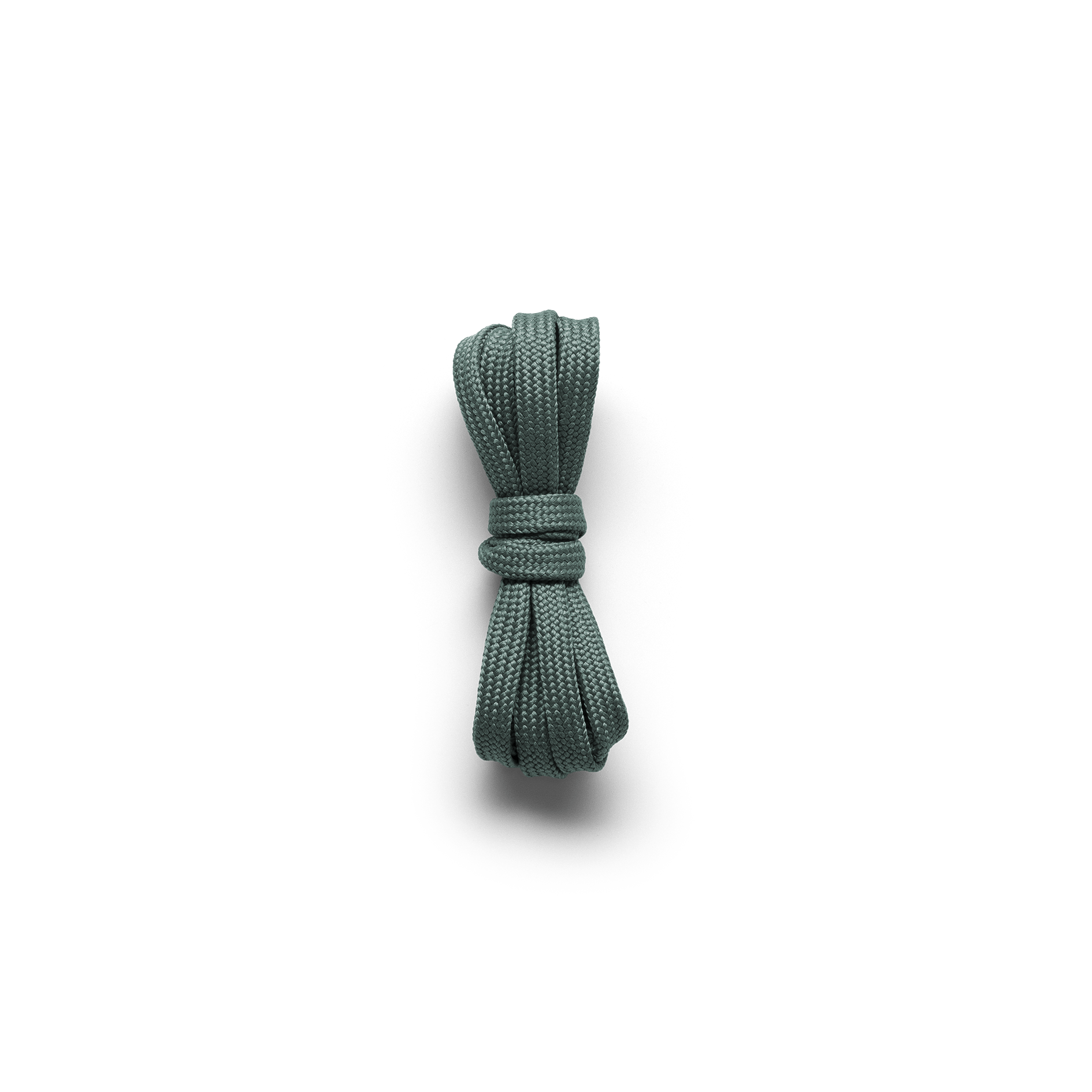 Silver Pine Shoelaces Tied in a Knot.