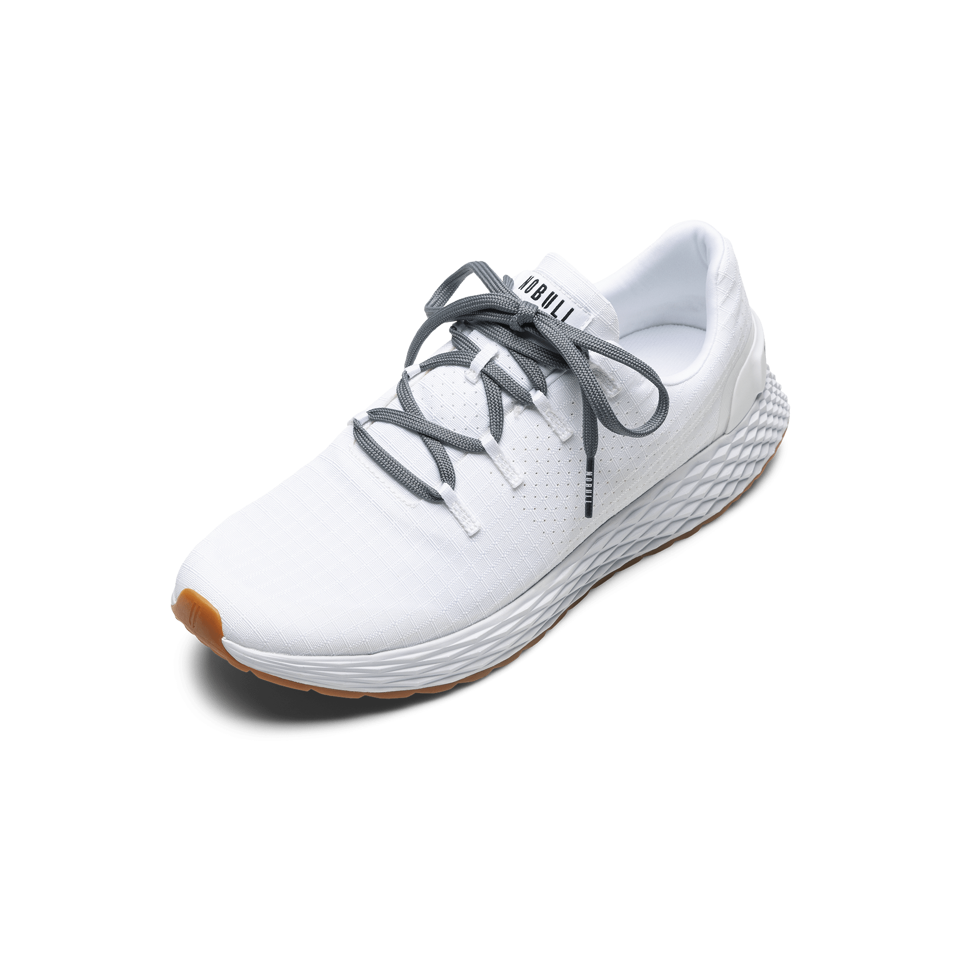 White Allday Ripstop Shoe with Storm Cloud Shoelaces.