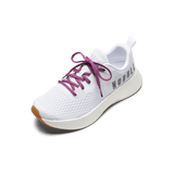 White Journey Shoe with Vivid Fuchsia Shoelaces.