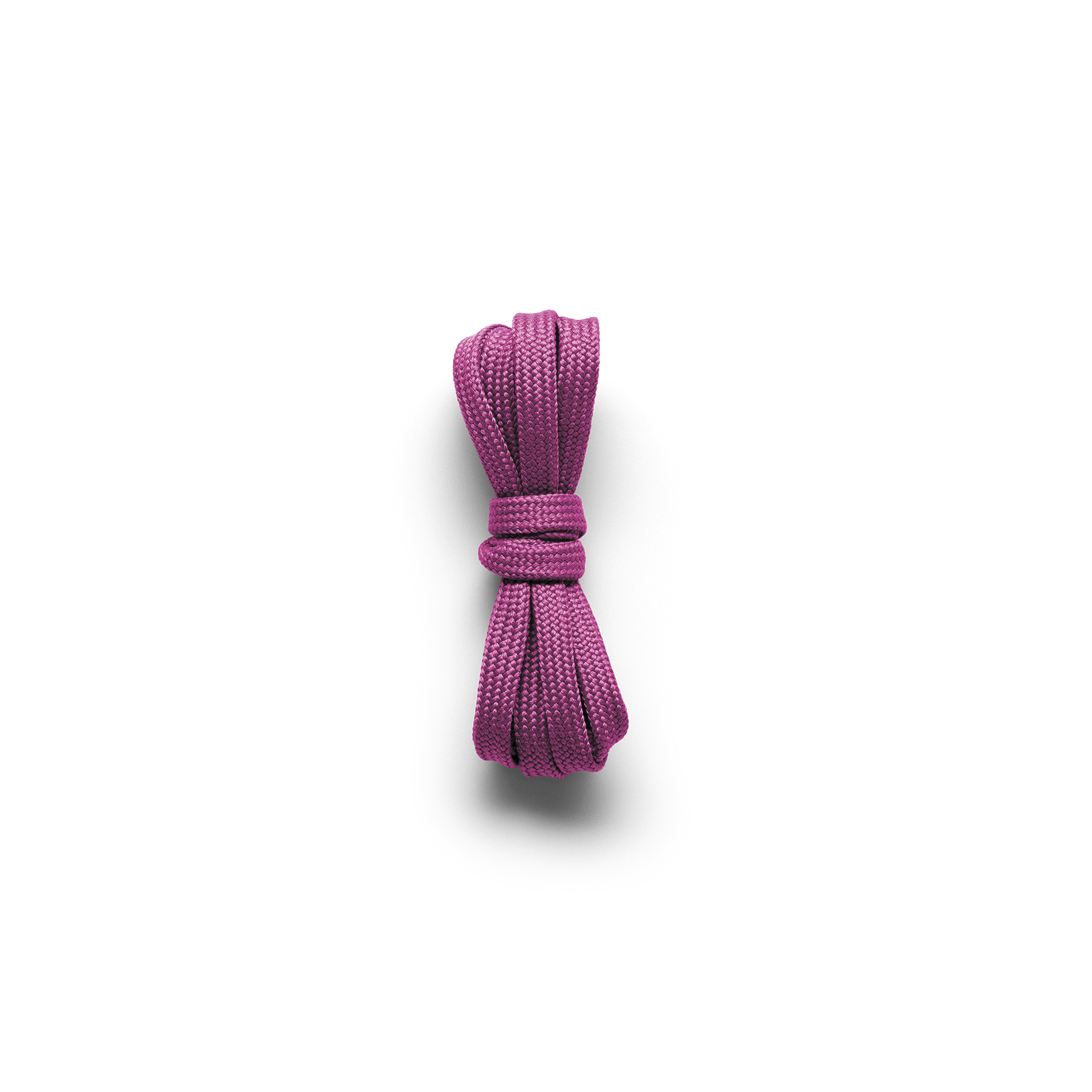 Vivid Fuchsia Shoelaces Tied in a Knot.