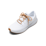 White Allday Ripstop Shoe with Peach Shoelaces.