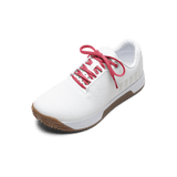 White Outwork Edge Shoe with Hibiscus Shoelaces.