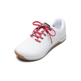 White Outwork Shoe with Hibiscus Shoelaces.