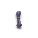 Purple Shoelaces Tied in a Knot.