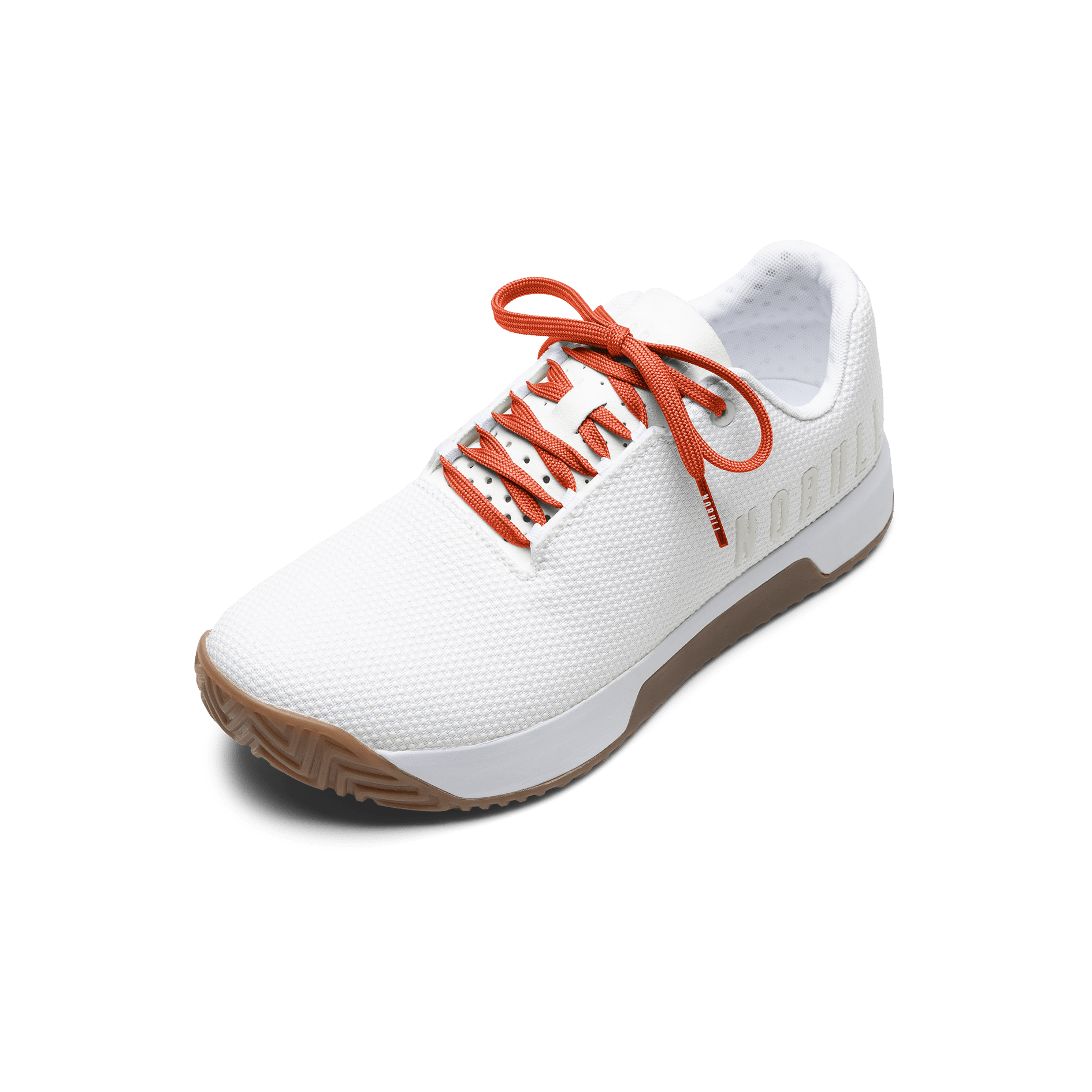 White Outwork Edge Shoe with Sunset Shoelaces.