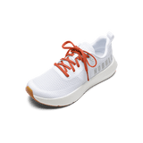White Drive Mesh Shoe with Sunset Shoelaces.