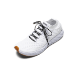 White Allday Knit Shoe with #IAMNOBULL Shoelaces.
