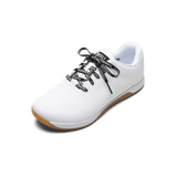 White Outwork Shoe with #IAMNOBULL Shoelaces.
