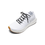 White Drive Knit Shoe with #IAMNOBULL Shoelaces.