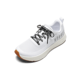 White Drive Mesh Shoe with #IAMNOBULL Shoelaces.