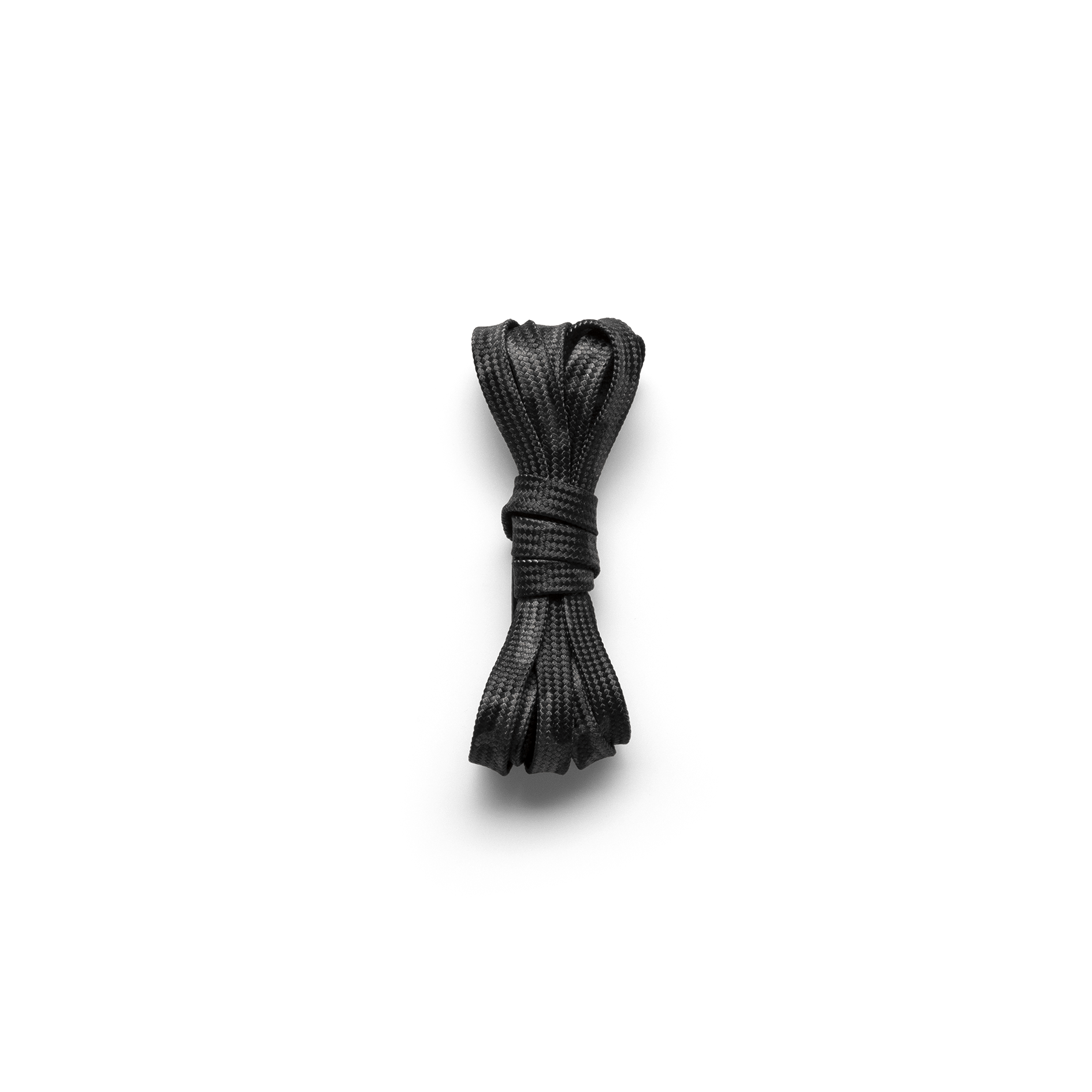 Black Camo Shoelaces tied in a knot.