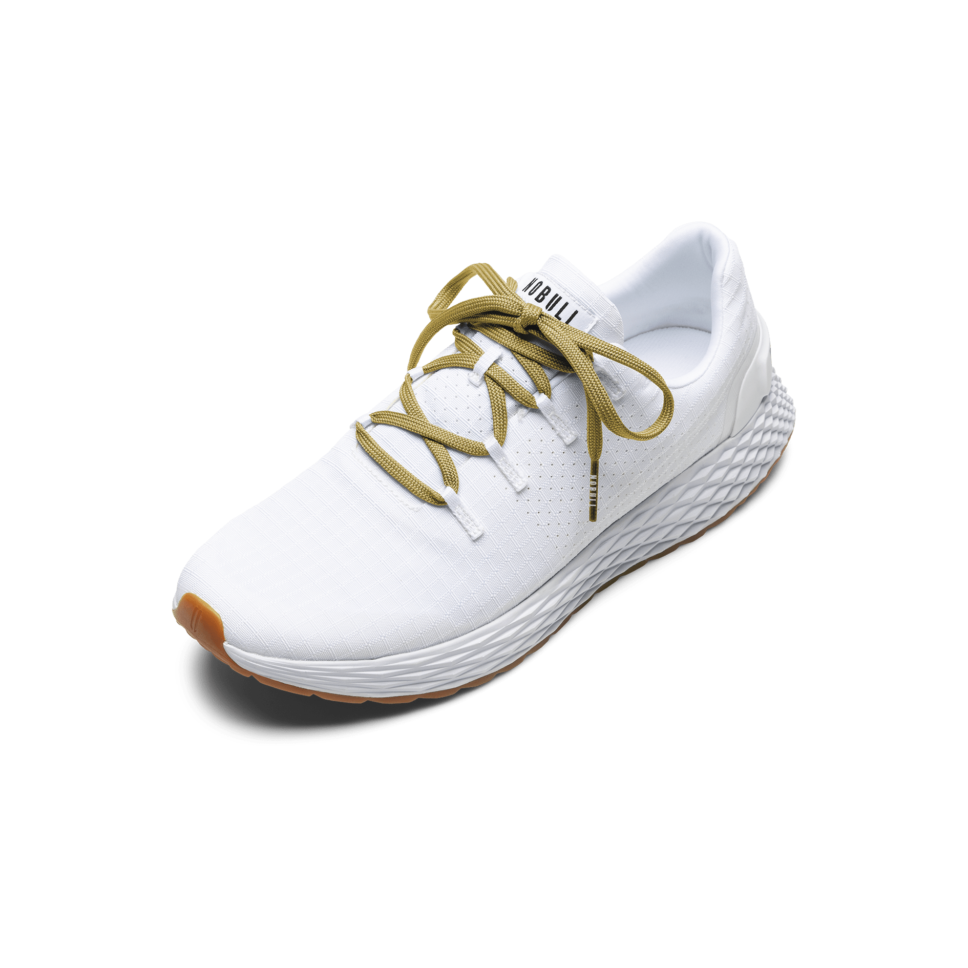 White Allday Ripstop Shoes with Ginger Laces.