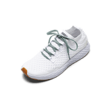 White Allday Knit Shoe with Blue Haze Shoelaces.