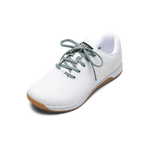 White Outwork Shoe with Blue Haze Shoelaces.