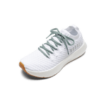 White Drive Knit Shoe with Blue Haze Shoelaces.