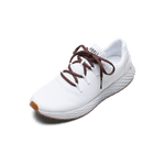 White Allday Ripstop Shoe with Dark Maroon Shoelaces.