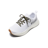 White Journey Shoe with Tactical Green Shoelaces.