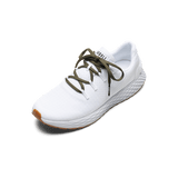 White Allday Ripstop Shoe with Tactical Green Shoelaces.
