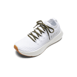 White Drive Knit Shoe with Tactical Green Shoelaces.