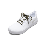 White Recs Knit Shoe with Tactical Green Shoelaces.