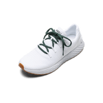 White Allday Ripstop Shoe with Dark Aqua Shoelaces.