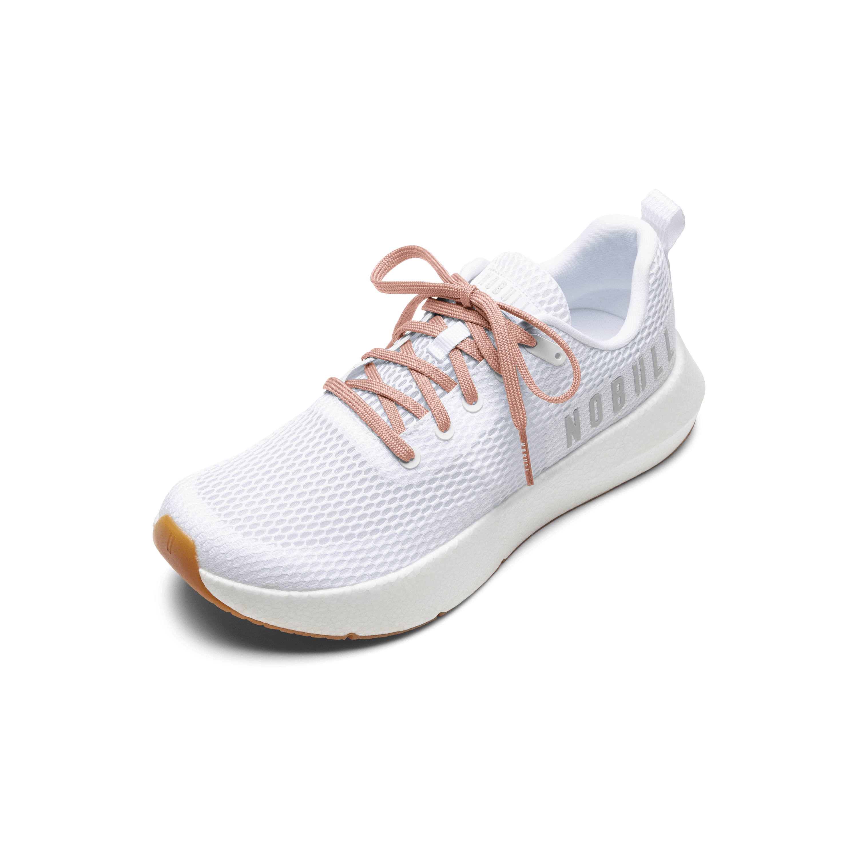 White Drive Mesh Shoe with Sunrise Shoelaces.