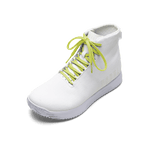 White Outwork Edge High-Top Shoe with Zest Shoelaces.
