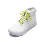 White Outwork Edge High-Top Shoe with Zest Shoelaces.