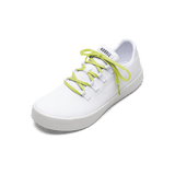 White Recs Canvas Shoe with Zest Shoelaces.