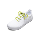 White Recs Knit Shoe with Zest Shoelaces.