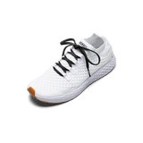 White Allday Knit Shoe with Jet Black Shoelaces.