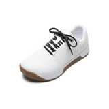 White Outwork Edge Shoe with Jet Black Shoelaces.
