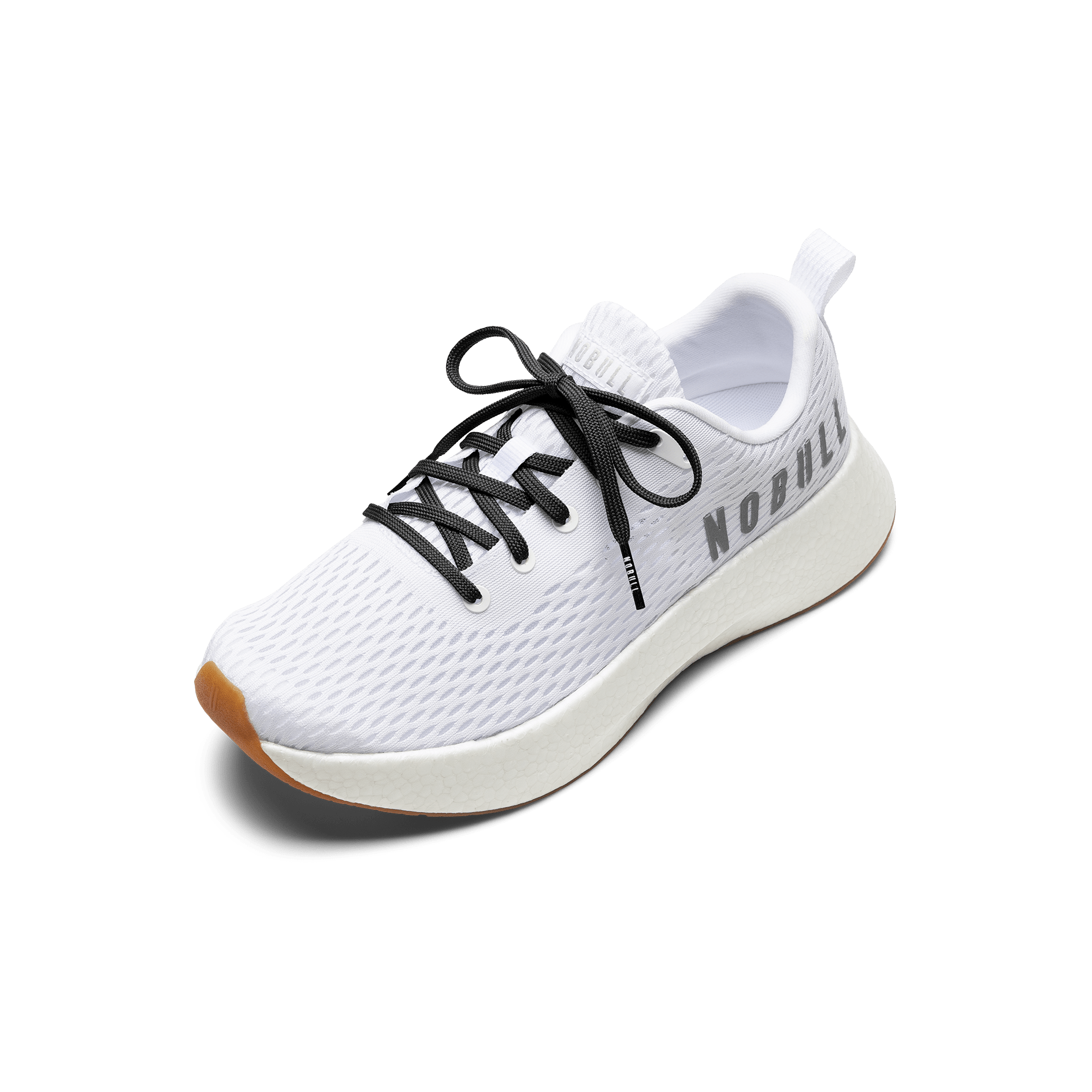 White Journey Shoe with Jet Black Shoelaces.