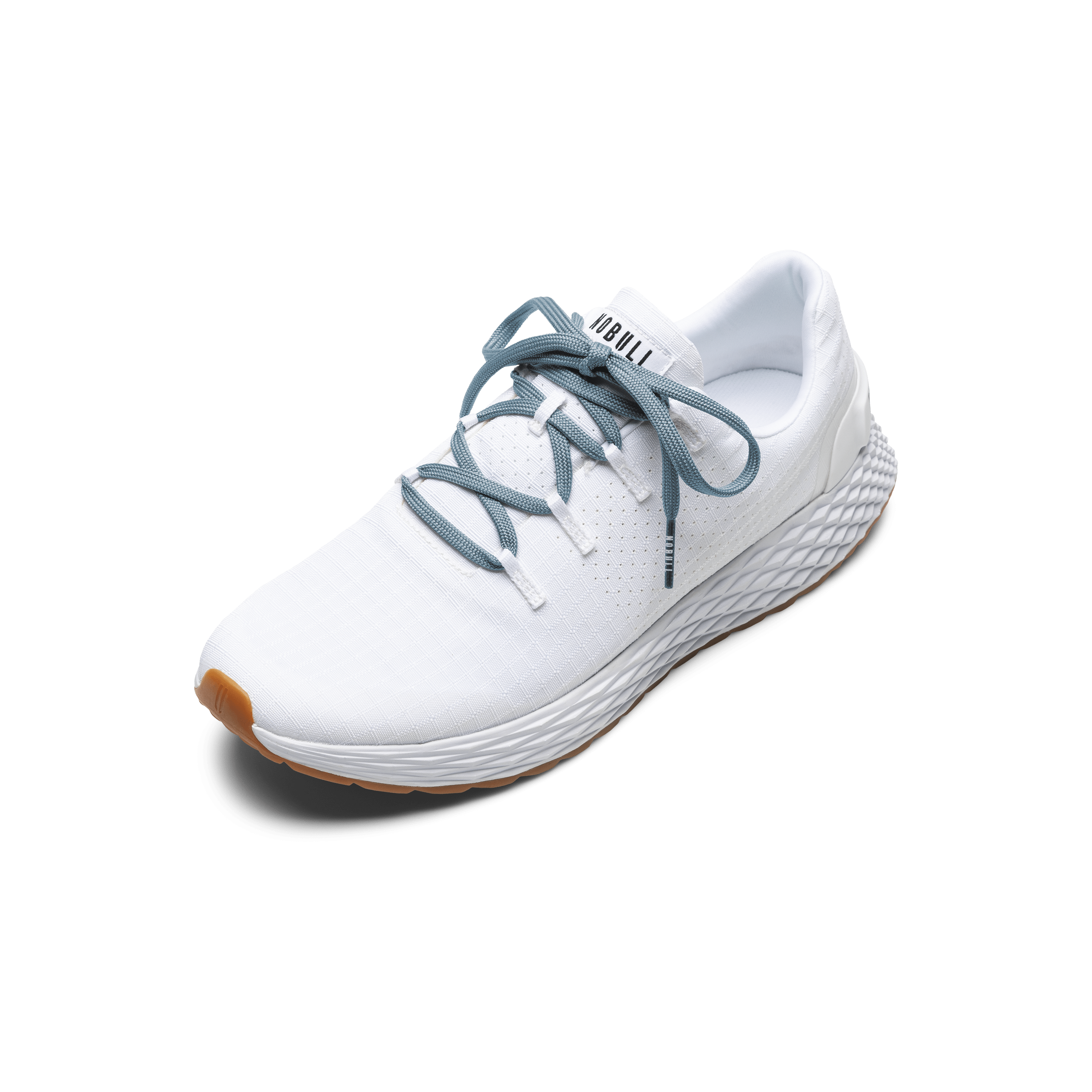 White Allday Ripstop Shoe with Powder Blue Shoelaces.