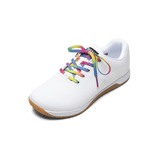 White Outwork Shoe with Neon Glitch Shoelaces.