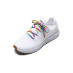 White Allday Ripstop Shoe with Neon Glitch Shoelaces.