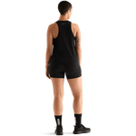 Women's Full Body Black Be U Crew Sock Back Angle.