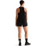 Women's Full Body Black Be U Crew Sock Back Angle.