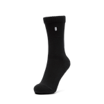 Black Be U Crew Sock Silhouette Angle.