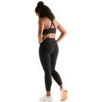 Black Women's High-Rise Matte Tight 25" Back Angle.
