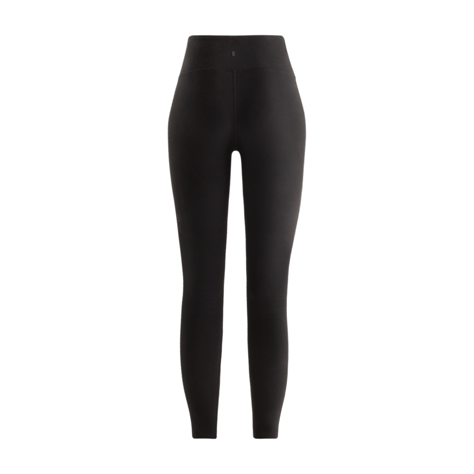 Black Women's High-Rise Matte Tight 25" Back Silhouette Angle.