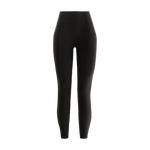 Black Women's High-Rise Matte Tight 25" Front Silhouette Angle.
