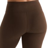 Chocolate Women's High-Rise Matte Tight 25" Back Angle.
