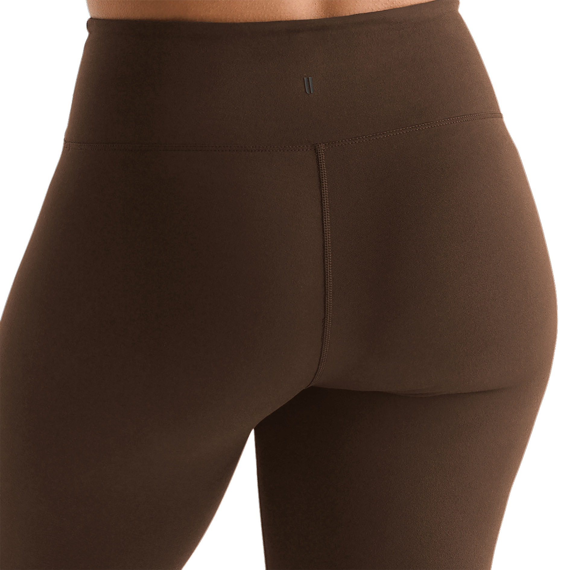 Chocolate Women's High-Rise Matte Tight 25" Back Angle.