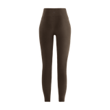 Chocolate Women's High-Rise Matte Tight 25" Back Silhouette Angle.